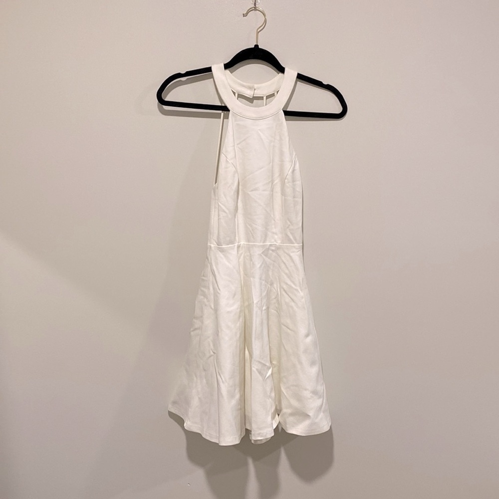 Lulus white open back skate dress
